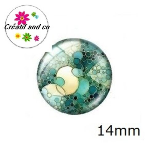 X2 cabochons à motif 14mm