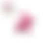 Breloque chien ballon 3d fuschia métal