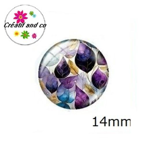 X2 cabochons à motif 14mm