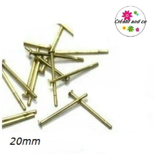 X50 clous tiges à tête plate bronze 20mm