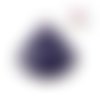 Eventail bleu marine émail 13mm