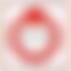 Breloque estampe trio de cercle rouge 32mm