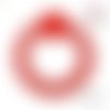 Breloque estampe trio de cercle rouge 32mm