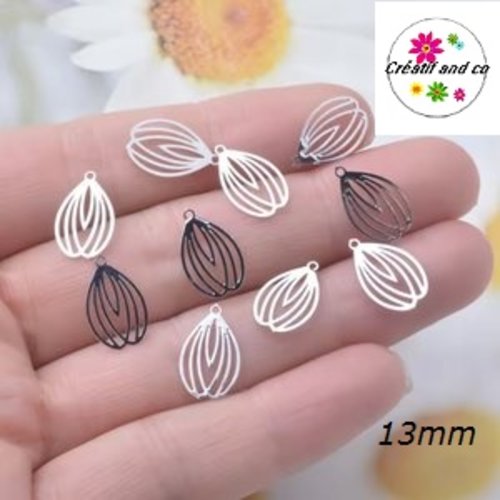 Breloque estampe lanterne argent 13mm