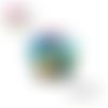 X2 cabochons chats 14mm