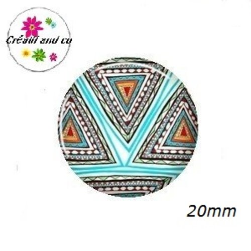 Cabochon motif géométrique  20mm