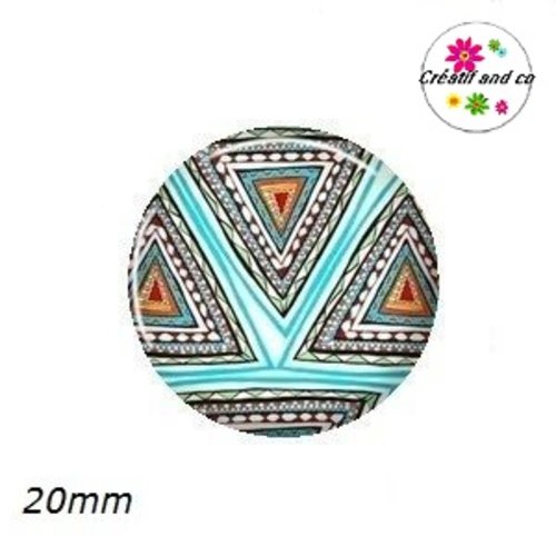 Cabochon motif géométrique  20mm
