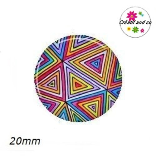 Cabochon motif géométrique  20mm