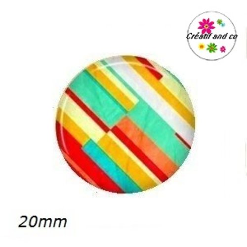 Cabochon motif géométrique  20mm