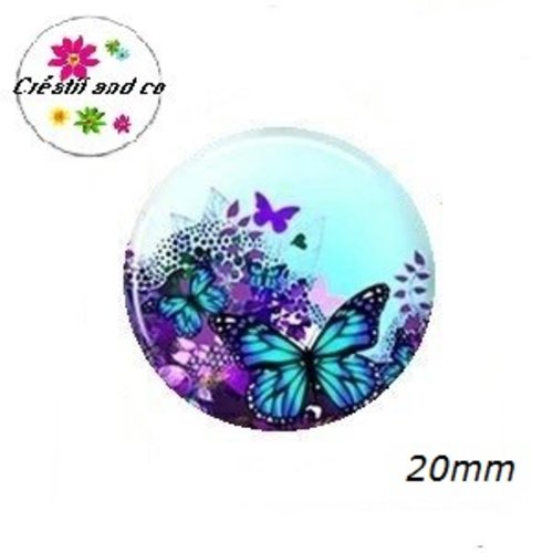 Cabochon papillons 20mm