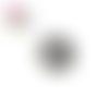Bouton pression gris anthracite druzy résine