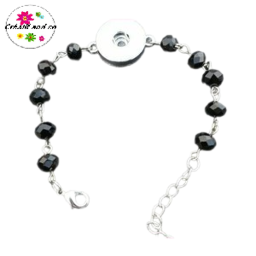 Bracelet bouton pression et ses perles