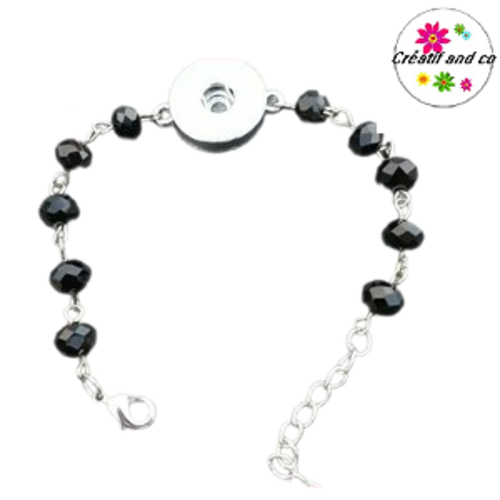 Bracelet bouton pression et ses perles