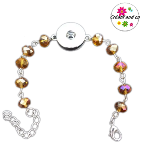 Bracelet bouton pression et ses perles