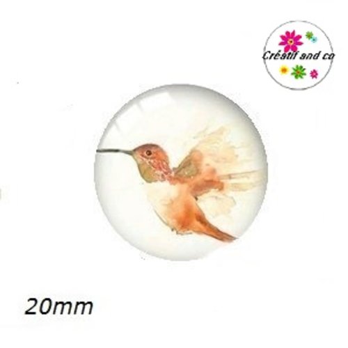 Cabochon colibri 20mm