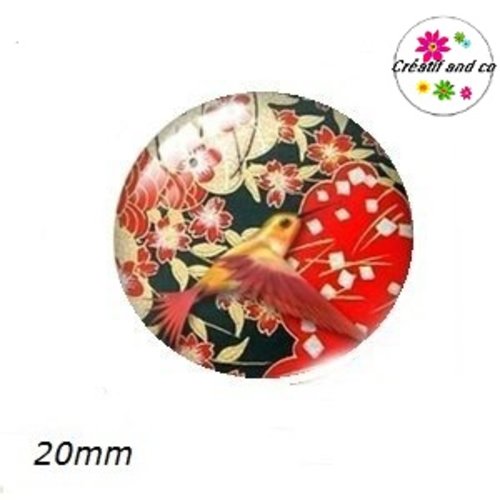 Cabochon colibri 20mm