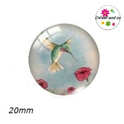 Cabochon colibri 20mm