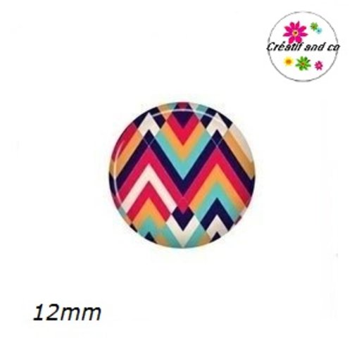 X2 cabochons à motif 12mm