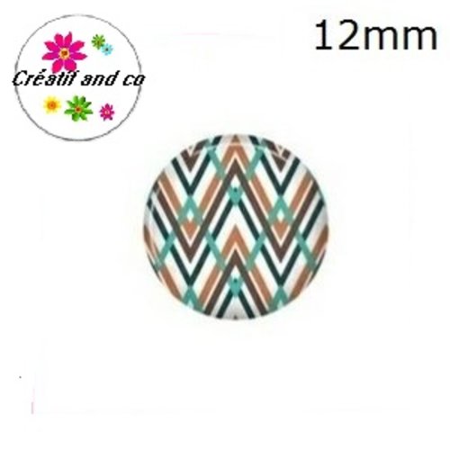 X2 cabochons à motif 12mm