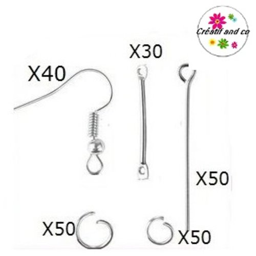 Kit  dormeuses acier inoxydable et ses accessoires (220 pièces)
