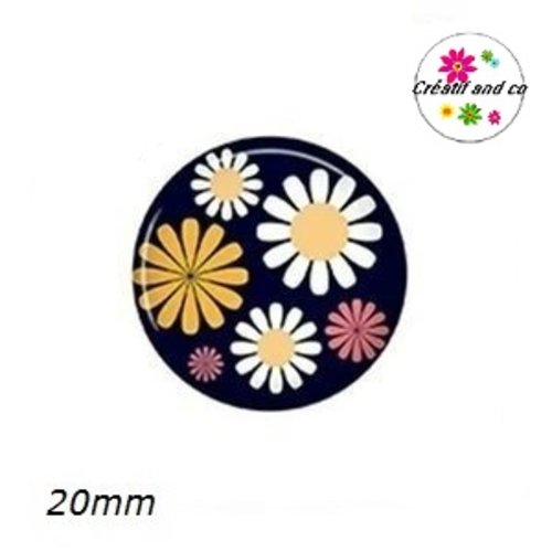 Cabochon fleuri  20mm