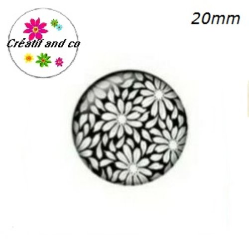Cabochon fleuri  20mm