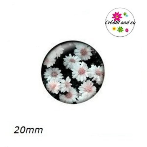 Cabochon fleuri  20mm
