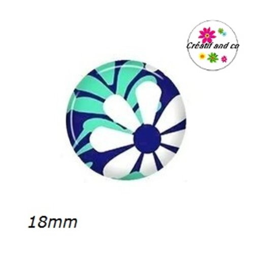 Cabochon fleuri 18mm
