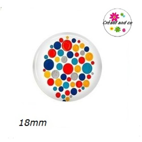 Cabochon à motif 18mm