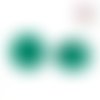 Clou oreille cercle vert acrylique et tige argent 925