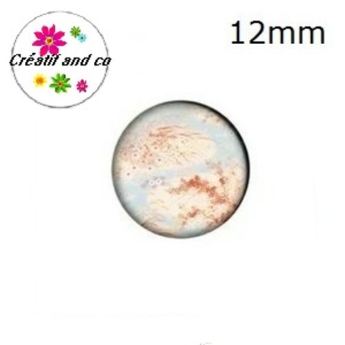 X2 cabochons motif japonais 12mm