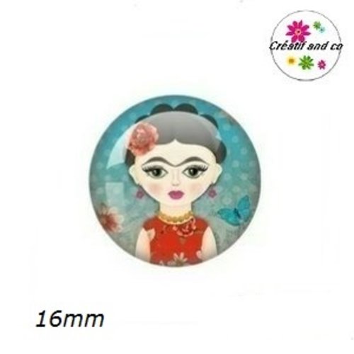 X2 cabochons poupée russe 16mm