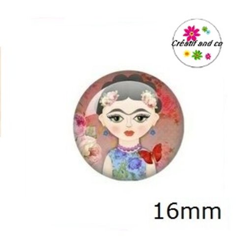 X2 cabochons poupée russe 16mm
