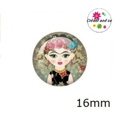 X2 cabochons poupée russe 16mm