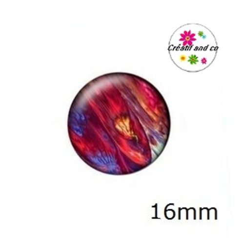 X2 cabochons peinture à l'huile abstrait 16mm