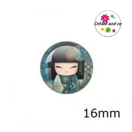 X2 cabochons kokeshi 16mm
