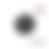 X2 cabochons noirs/blancs 16mm