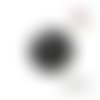 X2 cabochons noirs/blancs 16mm