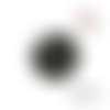 X2 cabochons noirs/blancs 16mm