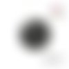X2 cabochons noirs/blancs 16mm