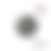 X2 cabochons noirs/blancs 16mm