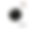 X2 cabochons noirs/blancs 16mm