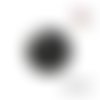 X2 cabochons noirs/blancs 16mm