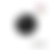 X2 cabochons noirs/blancs 16mm