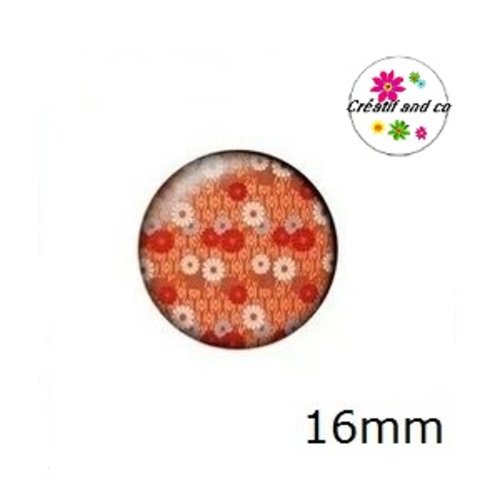 X2 cabochons motif japonais 16mm