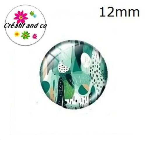 X2 cabochons à motif 12mm