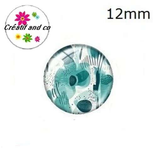 X2 cabochons à motif 12mm