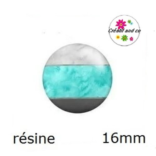 X2 cabochons à motif résine 16mm