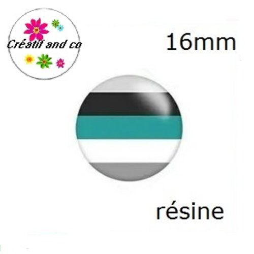 X2 cabochons à motif résine 16mm