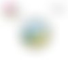 X2 cabochons oiseau 12mm